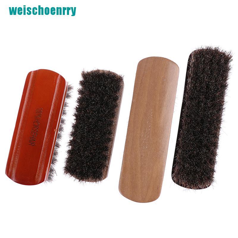 Bàn chải lông ngựa đánh bóng giày da chuyên dụng