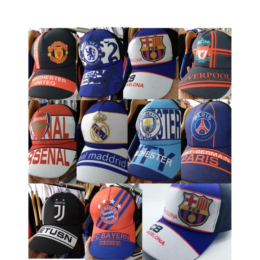 Mũ cotton các CLB bóng đá Manchester United Real Madrid, Man City, barcelona chelsea Arsenal juventus, PSG, bayernl