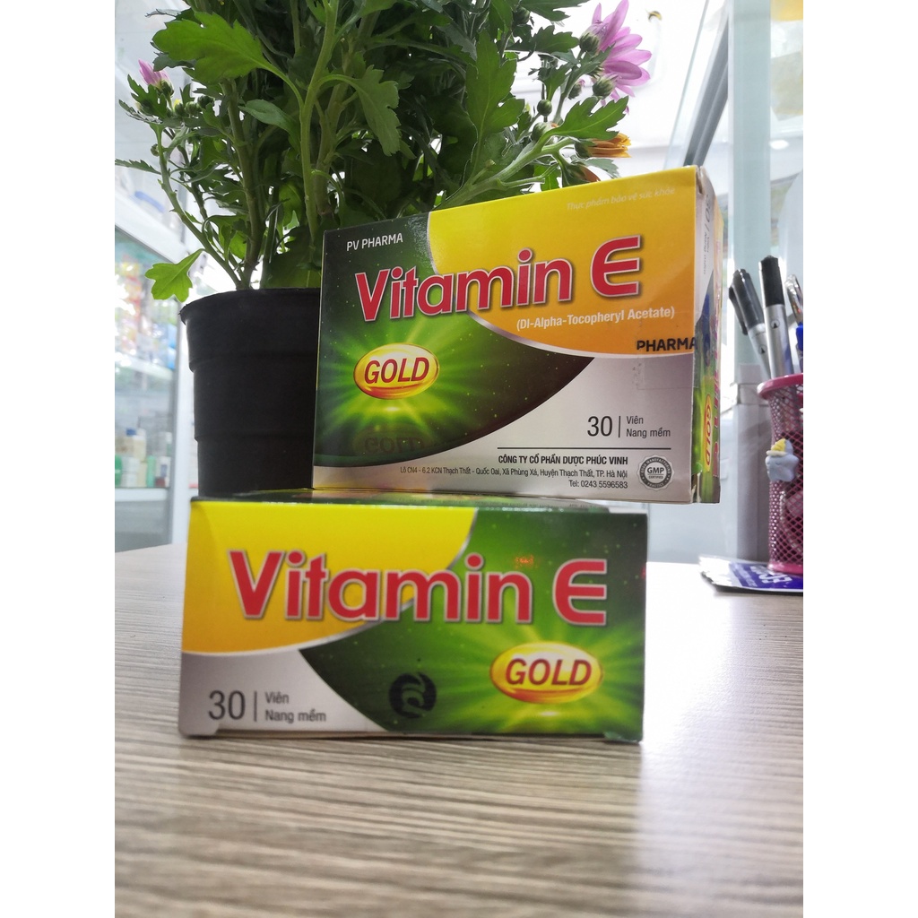 VIÊN UỐNG VITAMIN E PHÚC VINH HỘP 30 VIÊN - Bổ sung Vitamin, hỗ trợ giảm nám, sạm da, duy trì vẻ đẹp
