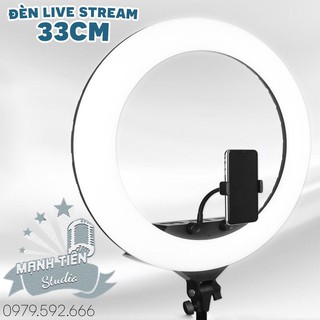 [Siêu Sale] Đèn live stream 33cm- chuyển 3 màu chuyên make up, quay bigo - tiktok bán hàng  spa facebook kèm chân cao 2m