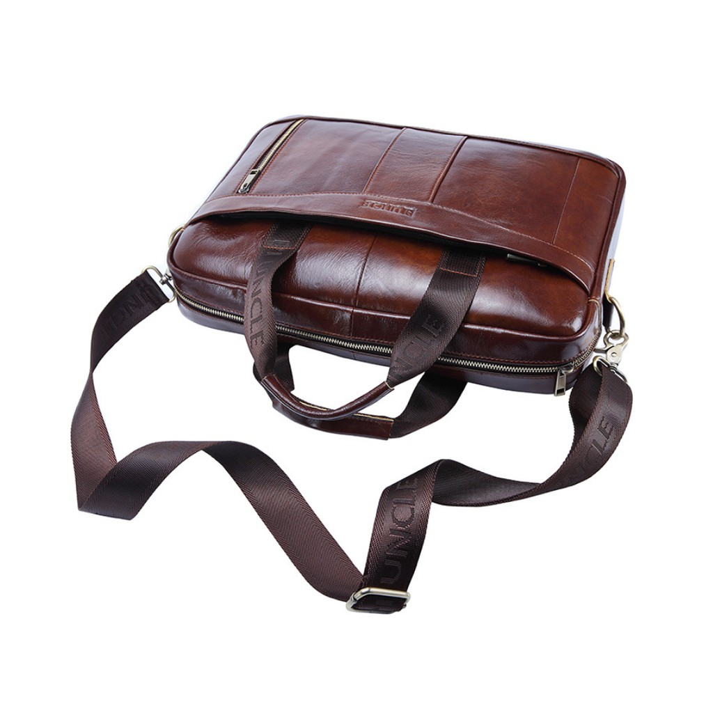 Túi xách nam 100% da bò thật cao cấp 15,6&quot;