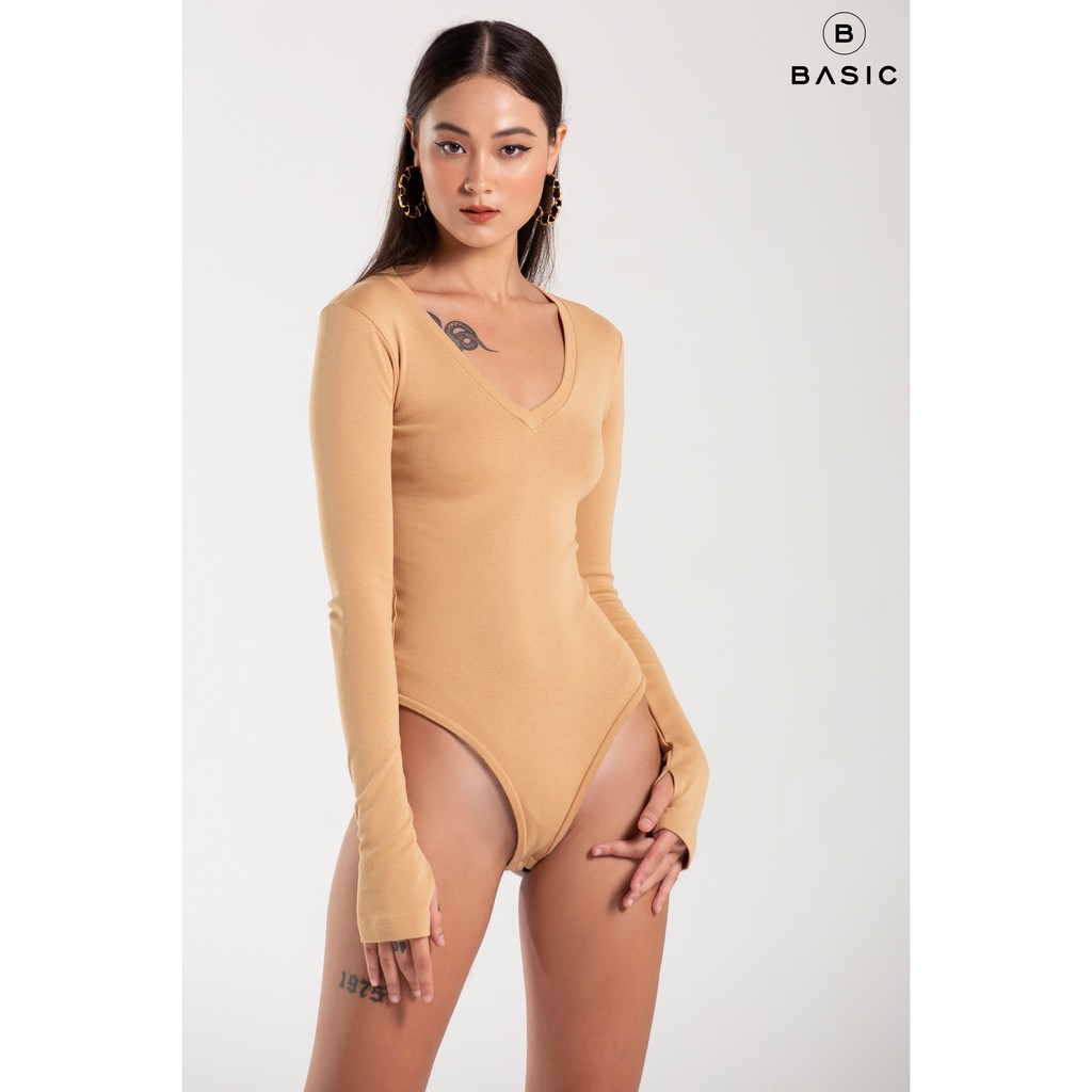 [Mã BMBAU50 giảm 7% đơn 99K] Bodysuit Cổ Tim Tay Dài Nhiều Màu B Basic