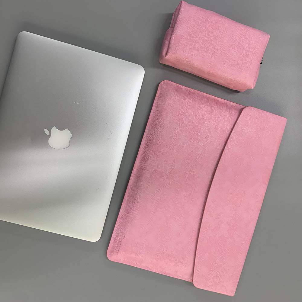 Combo Bao Da Macbook/Surface Kèm Túi đựng sạc Tommy Town - T102