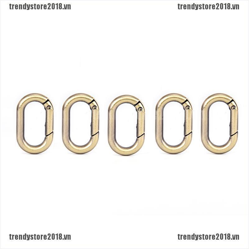 Bộ 5 móc khóa oval bằng hợp kim tiện dụng dùng ngoài trời chất lượng cao