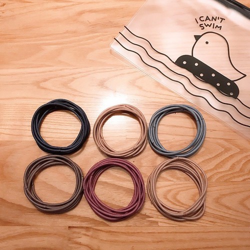 [KÈM TÚI ZIP] Set 100 sợi thun cột tóc kèm túi zip dễ thương, chắc chắn, tiện lợi giá rẻ