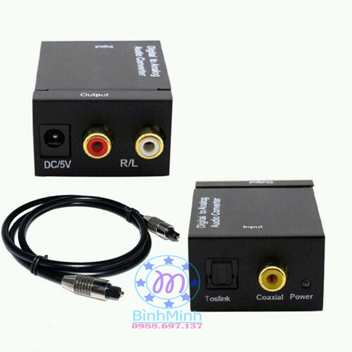 bộ chuyển đổi OPTICAL sang AUDIO AV kèm cáp quang OPTICAL