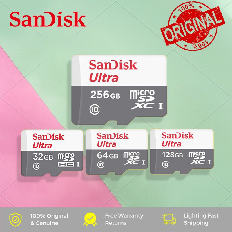 Thẻ Nhớ Sandisk 32gb 64gb 128gb 256gb Ultra Class10 80mbps