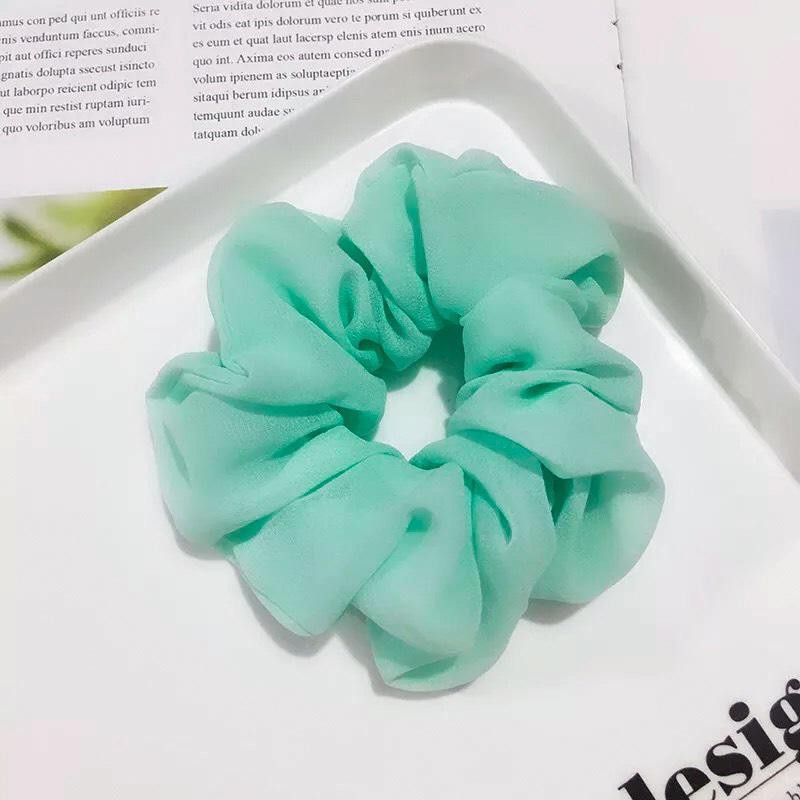 DÂY CỘT TÓC VẢI SCRUNCHIES CÁT HÀN MỎNG, LỤA MỎNG - CHẤT CHIFFON ( BẢNG 2)