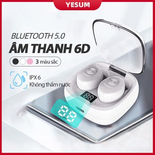 TWS 5.0 mini wireless bluetooth headset with built-in microphone waterproof suitable for Apple Android