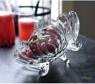 Bát thố thuỷ tinh 3 chân đựng hoa quả