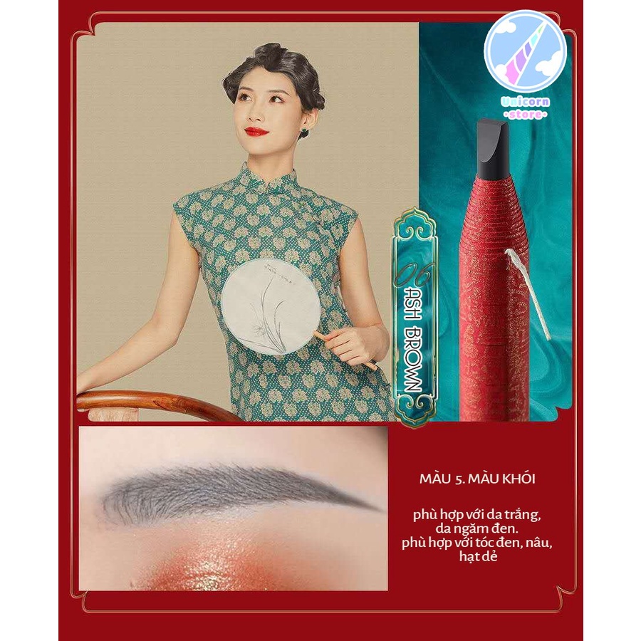 Chì Mày Xé Đầu Dẹp Dailanzhikou Flat Brown Pencil