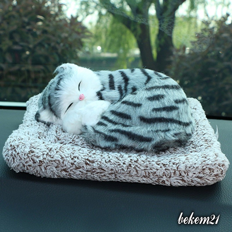 Cún mèo than hoạt tính khử mùi xe ô tô, trang trí taplo xe hơi có tiếng kêu dễ thương size lớn 21x28cm