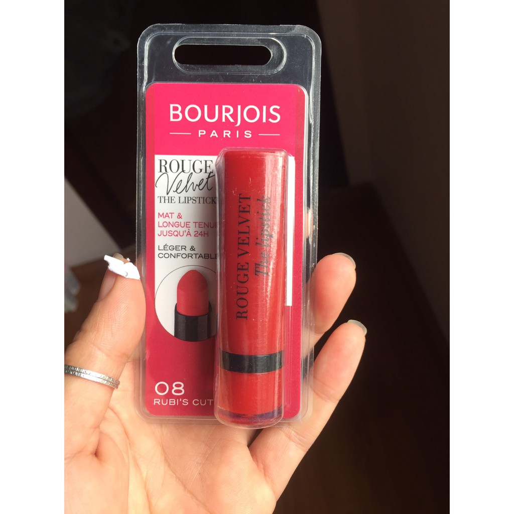 Son lì dạng thỏi Bourjois - màu 08 đỏ ruby