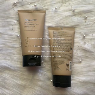 [AUTH ảnh thật mẫu mới nhất] Sữa rửa mặt tro núi lửa Innisfree Jeju Volcanic Pore Cleansing Foam 150ml