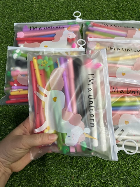 SET 20 BÚT BI KÈM TÚI ZIP ĐỦ MÀU