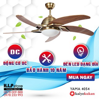 [BH 10 Năm] Quạt trần trang trí Nhật Kaiyokukan YAMA 4054, động cơ DC 6 số tiết kiệm điện, phù hợp cho phòng khách-ngủ