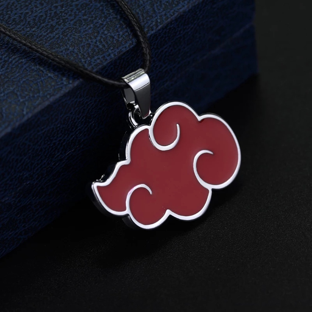 MARTIN1 Cool Statement Red cloud Necklace Konoha Akatsuki Organization Anime Pendant Japan Ninja Gothic Jewelry Cosplay Kunai Shuriken Naruto