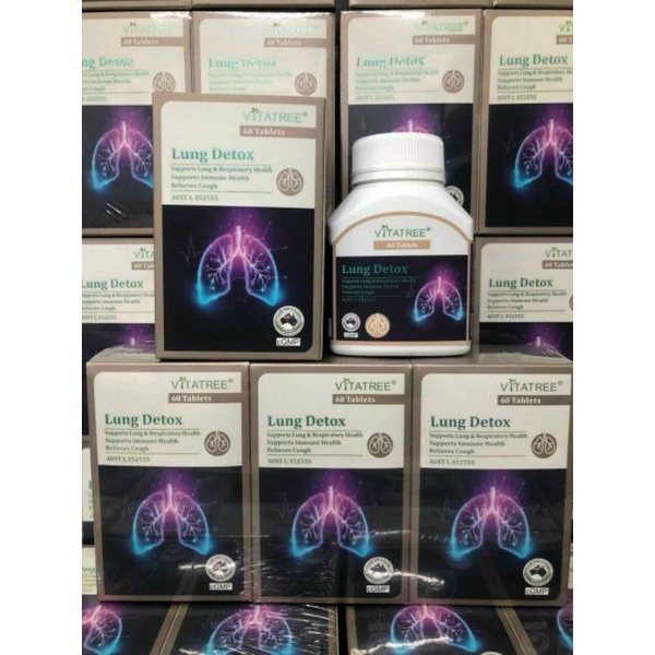 0Bổ phổi, thải độc phổi Vitatree lung detox 60 viên của Úc