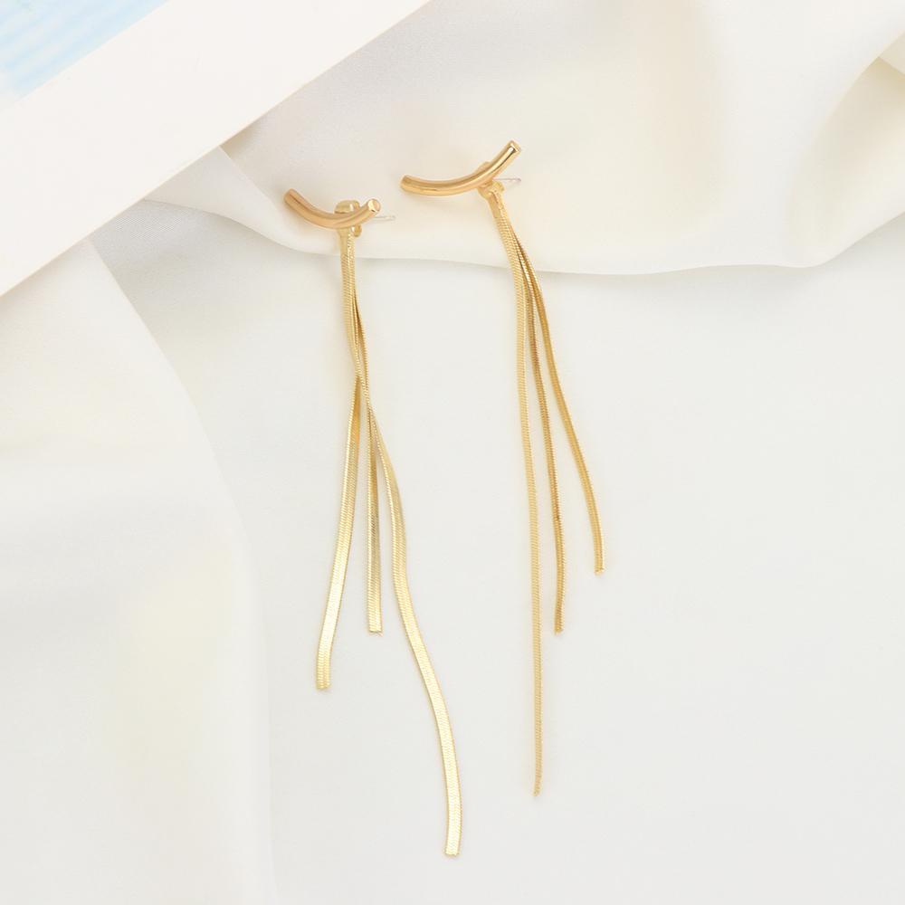 LEILY Khuyên Tai Chuỗi Dài Hình Học Lộng Lẫy