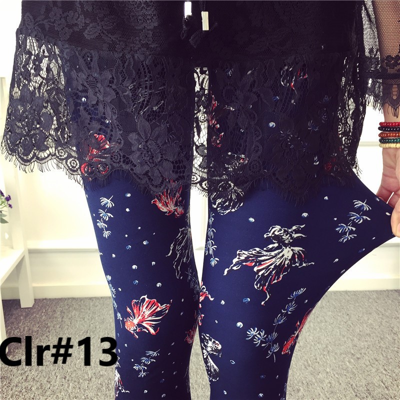 Quần legging Lưng Cao Co Giãn In Họa Tiết Thời Trang Cho Nữ