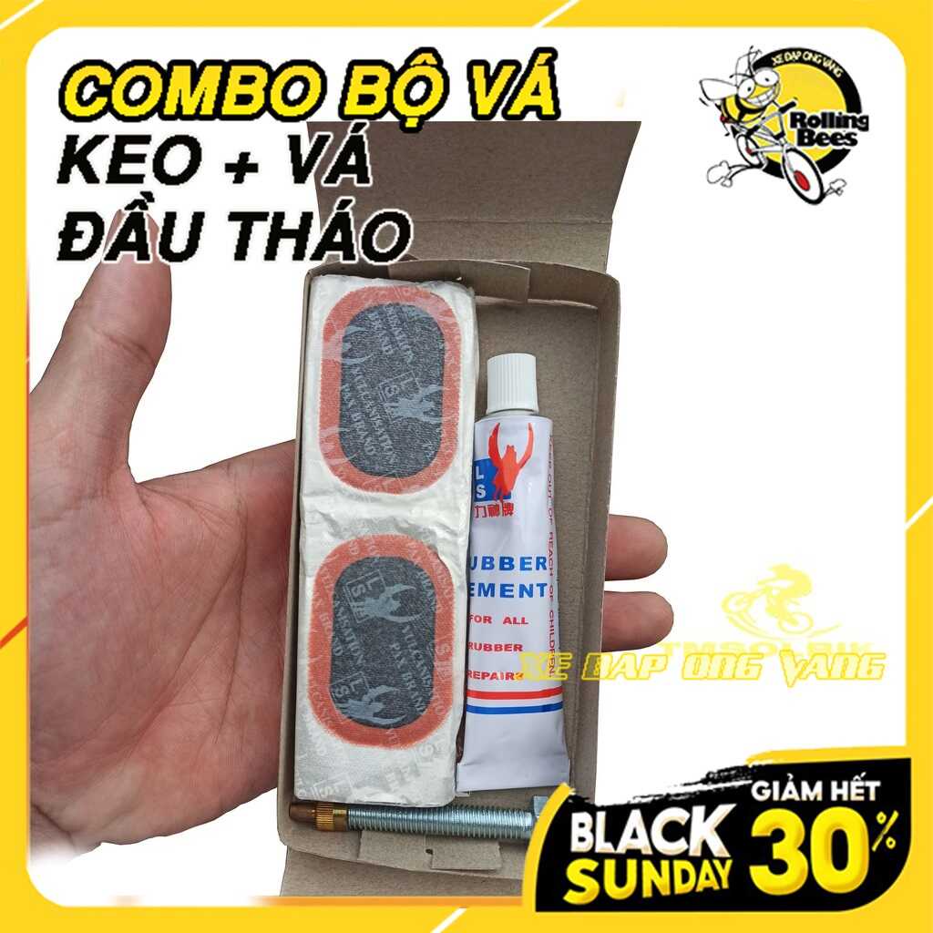 Bộ Vá Xe Đạp 5 Món. Bộ Vá xe Đạp + Bơm Tay Mini Siêu Nhỏ