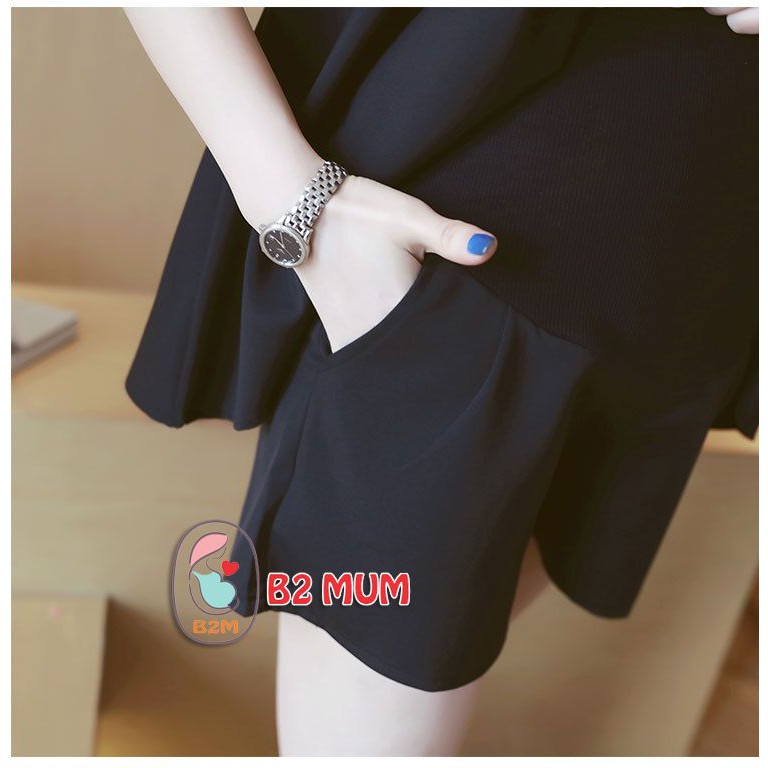 Q42 Quần bầu sooc vải ống rộng trẻ trung nặng động B2 MUM