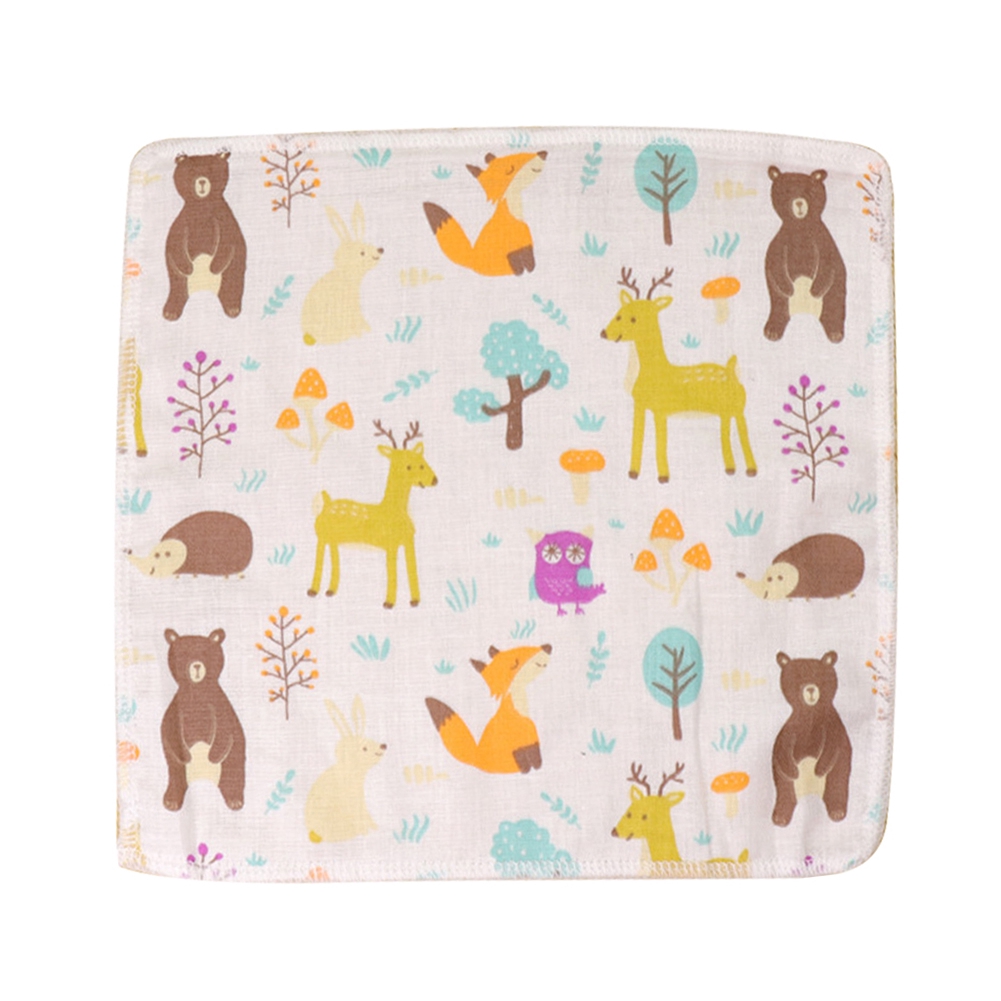 Khăn ăn cotton hình tam giác in họa tiết dễ thương cho bé