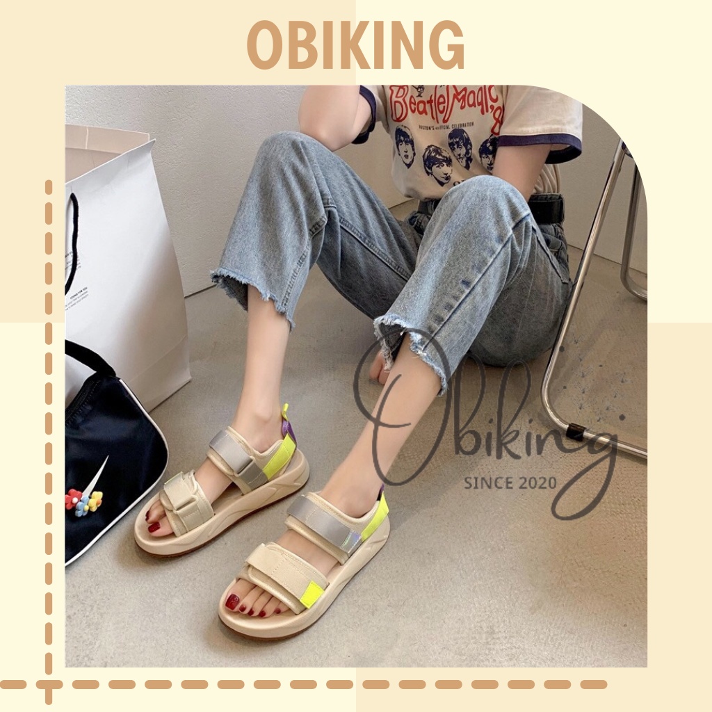 Dép Sandal nữ Ulzzang đế bệt học sinh sinh viên Đi học Đi chơi Giá Rẻ