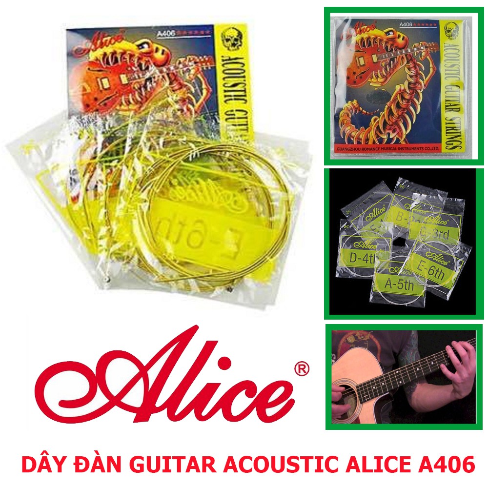 Bộ dây đàn ghi-ta Acoustic-Alice A406