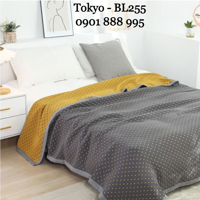 X04_Chăn Xô Sợi đậu nành Organic cao cấp Nhật Bản