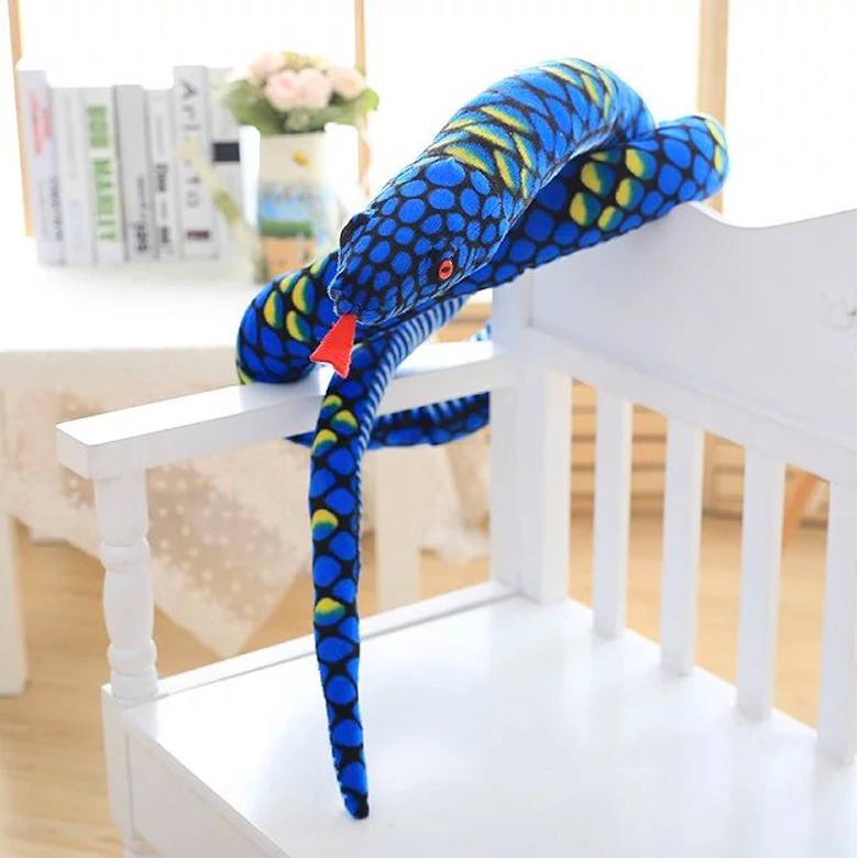 Thú nhồi bông hình rắn hổ mang cỡ lớn thiết kế sáng tạo nhiều màu sắc