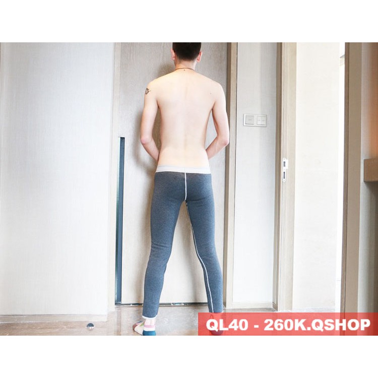 Quần giữ nhiệt, quần giữ ấm nam loại dày có lớp lông mịn QL40