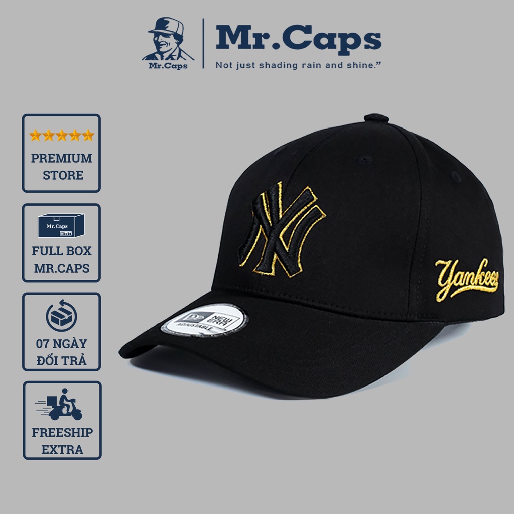Nón NY lưỡi trai - Nón kết thời trang thể thao unisex logo cạnh cao cấp freesize full hộp dành cho nam nữ của Mrcap NY01