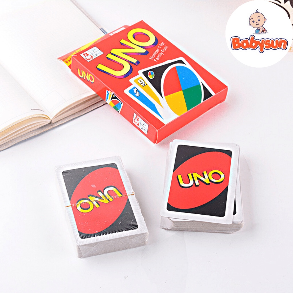 Bài Uno mở rộng 108 lá hộp giấy cao cấp Babysun giúp giải trí giảm stress