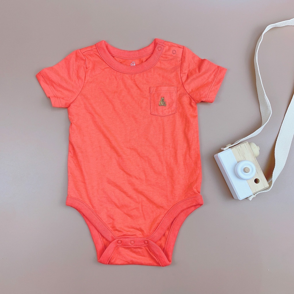 Body chip cotton Babygap BT trơn nhiều màu túi ngực 3 - 24m