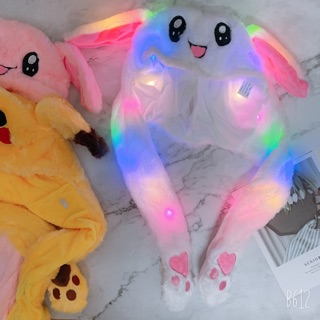 Nón tai thỏ bóp giật có đèn _Lan Nhi