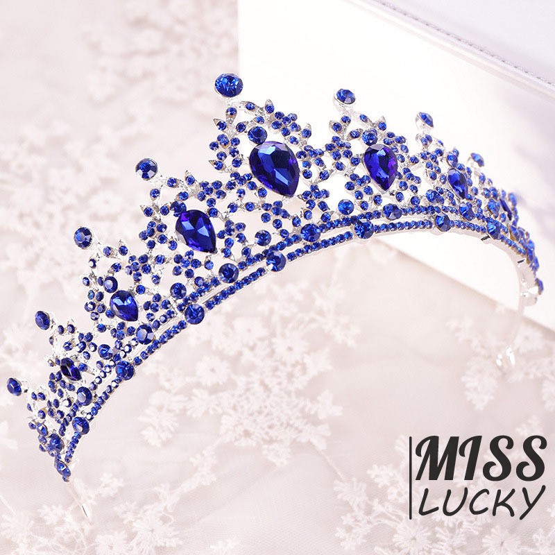 Vương miện hợp kim đính đá thanh tú đa dụng