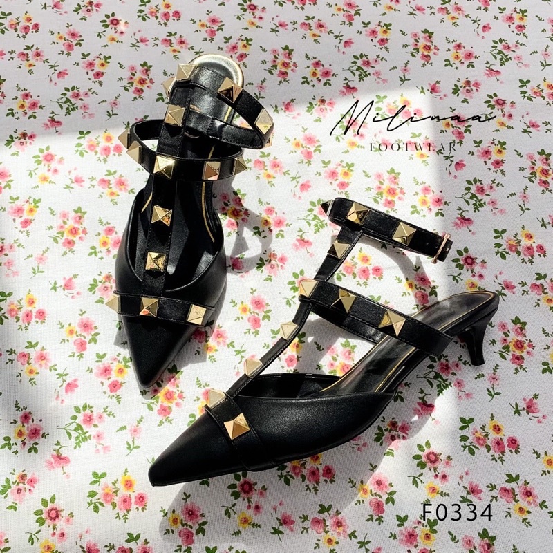 GIÀY SANDAL NỮ DÂY CHIẾN BINH QUAI ĐÍNH ĐINH MŨI NHỌN F0334