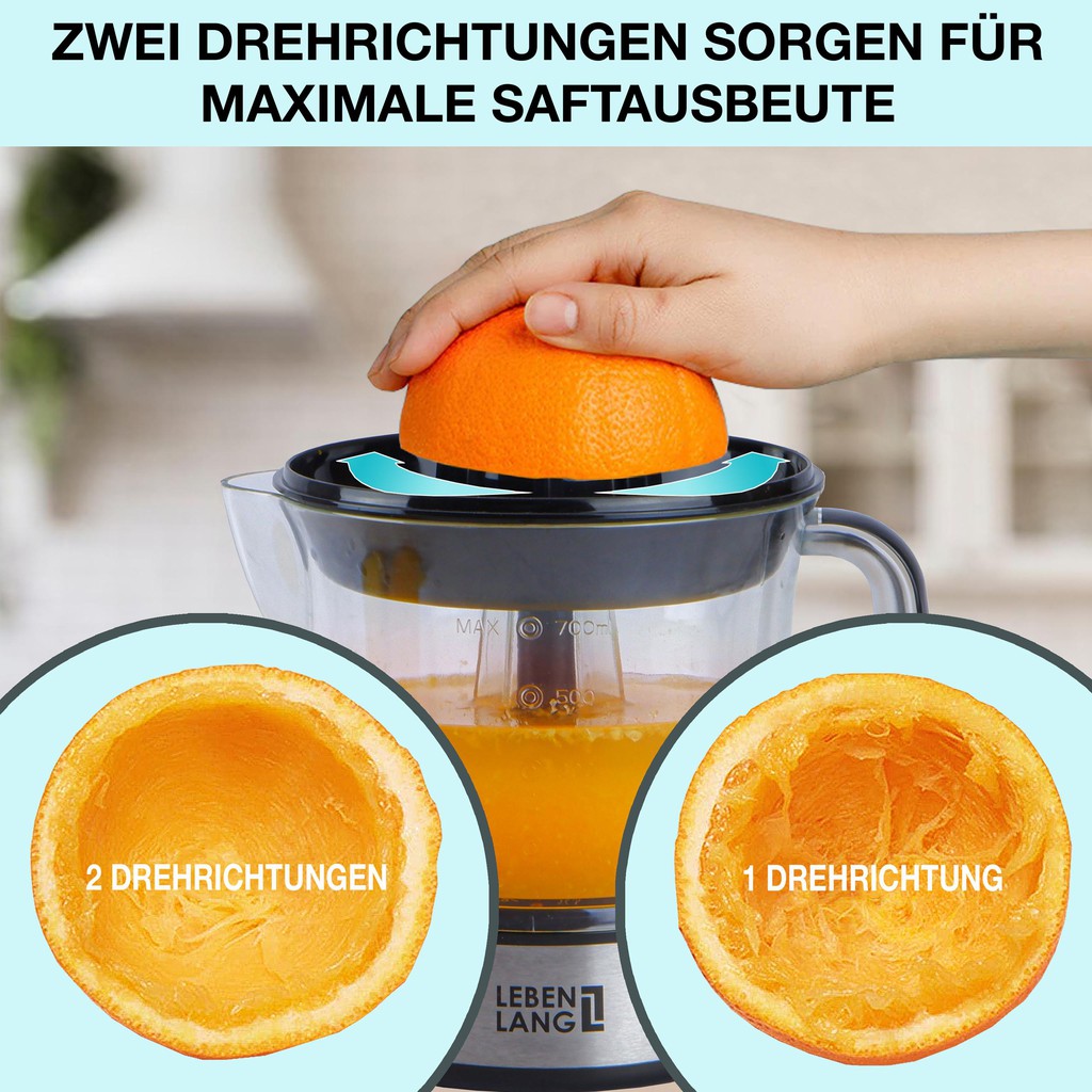 Máy vắt cam ĐỨC LEBENLANG LB389 700ml - Hàng Chính Hãng