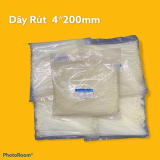 Dây rút nhựa 4*200mm ( ĐÓNG GÓI 1 BỊCH GỒM 500 SỢI DÂY RÚT )