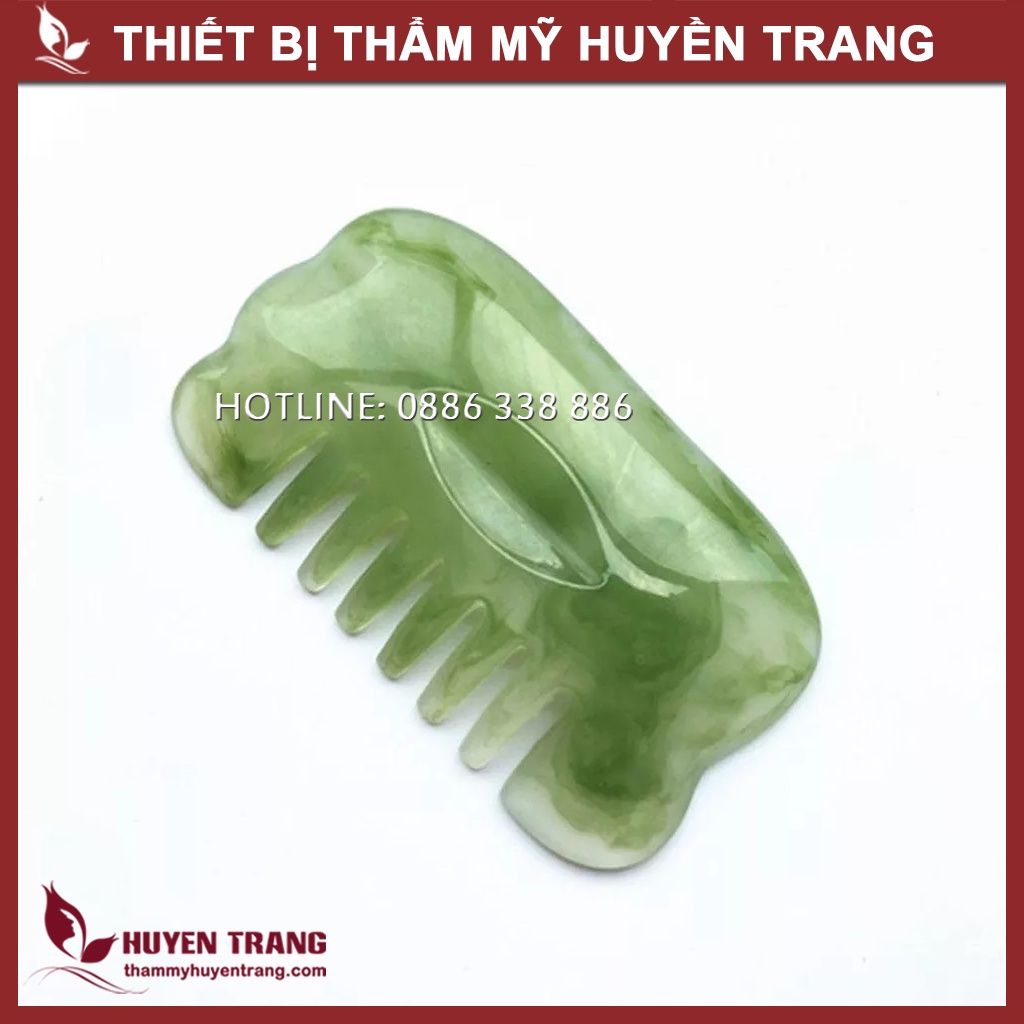 Bộ Ấn Huyệt, Miếng Ngọc Cạo Gió 7 Chi Tiết, Đá Guasha Massage Body Toàn Thân Trong Spa Đông Y NANOCEE