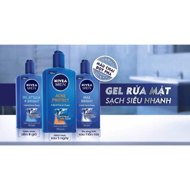 gel rửa mặt nivea