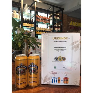 Bia Đức - Vàng Sanwald Hefeweizen (500ml/ Lon) - Nhập Khẩu
