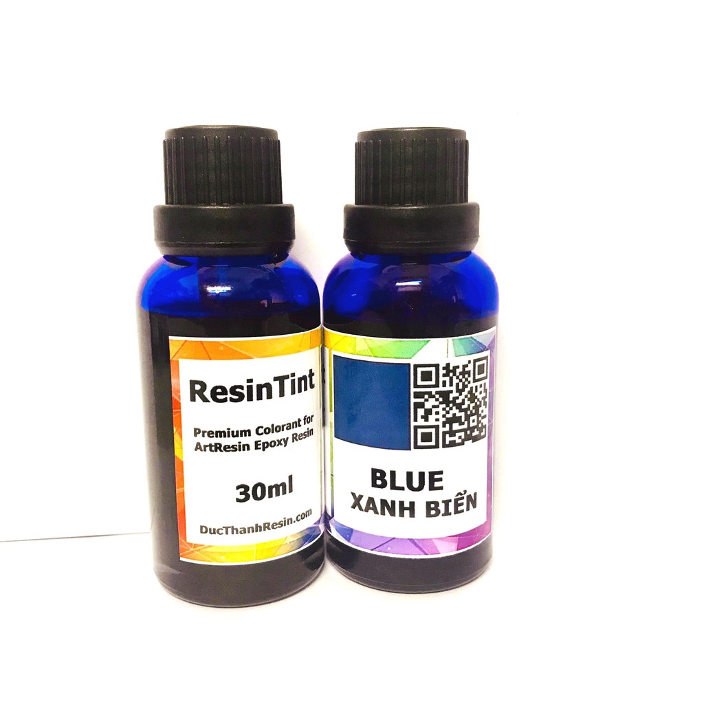 Màu trong suốt xuyên thấu pha Epoxy Resin - Màu hiệu ứng kính - BLUE Xanh Biển - 30ml ducthanhauto