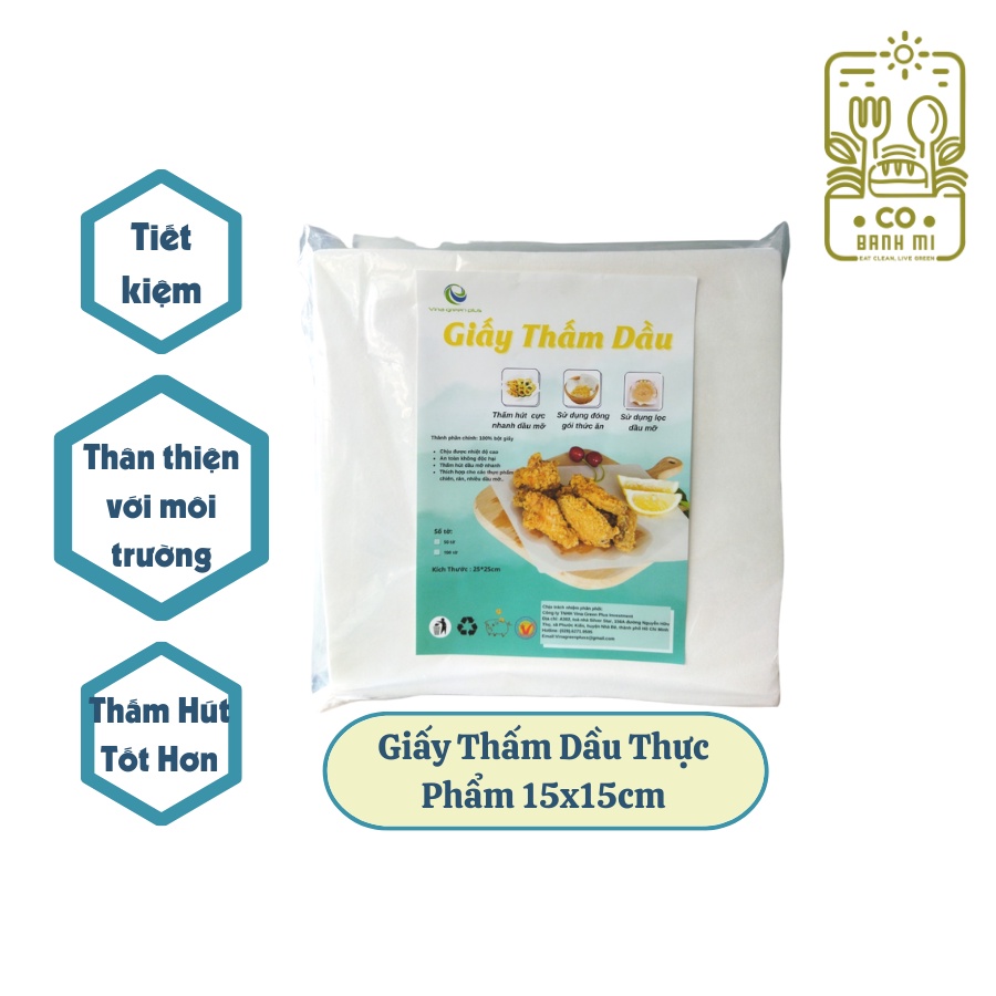 [HOT SALE] - Giấy thấm dầu thực phẩm 100 tờ 15x15cm - Siêu Thấm Hút | BigBuy360 - bigbuy360.vn