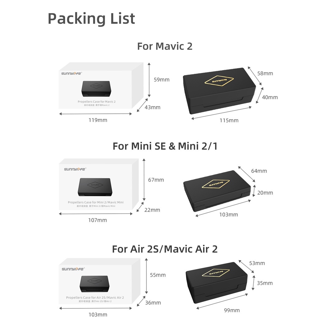 Hộp Đựng Bảo Vệ Cánh Quạt Dành Cho DJI Mavic Air 2/2s Mavic 2/Mavic Mini/Mini 2/Mini SE Dron