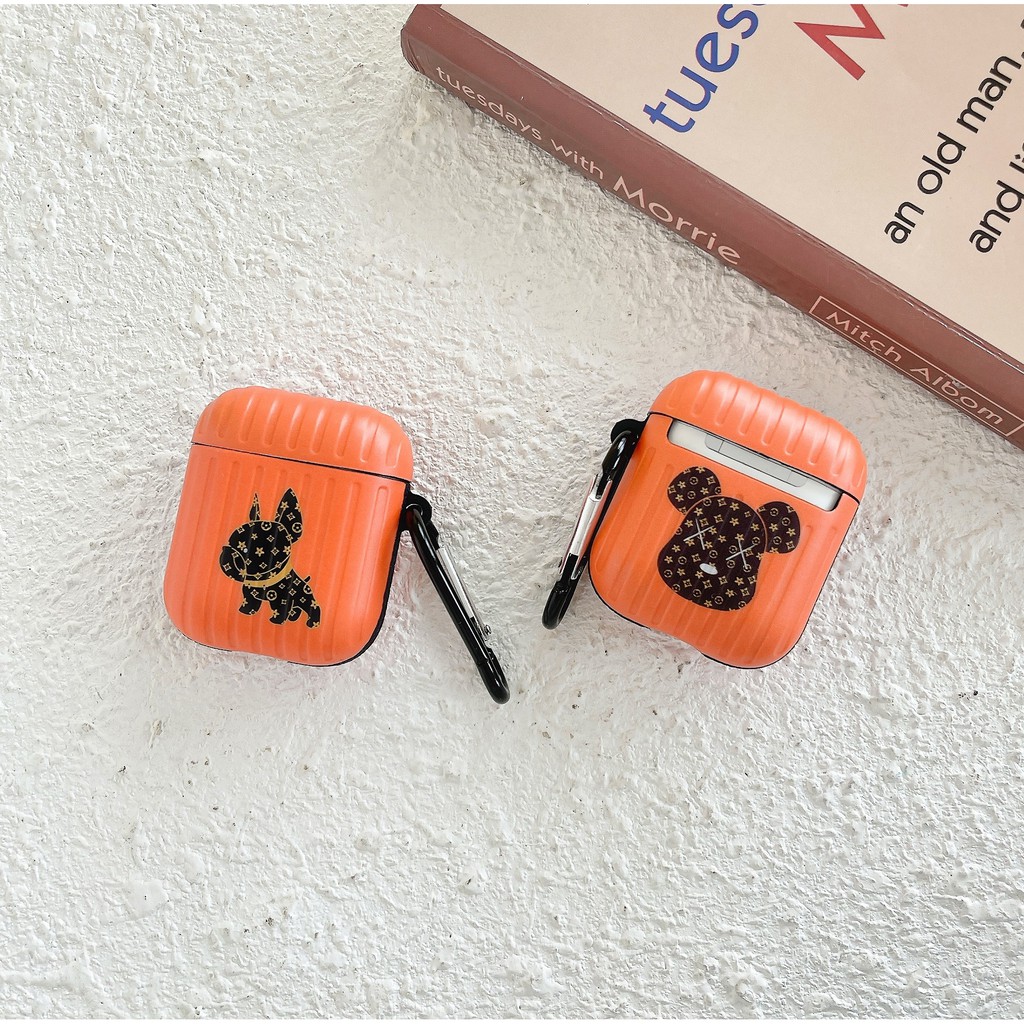 Vỏ Bảo Vệ Hộp Đựng Tai Nghe Airpod In Hình Chú Gấu Hoạt Hình Đơn Giản