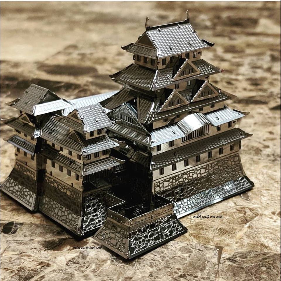 Mô hình 3D kim loại lắp ráp Lâu đài Hạc Trắng Himeji [Chưa lắp]