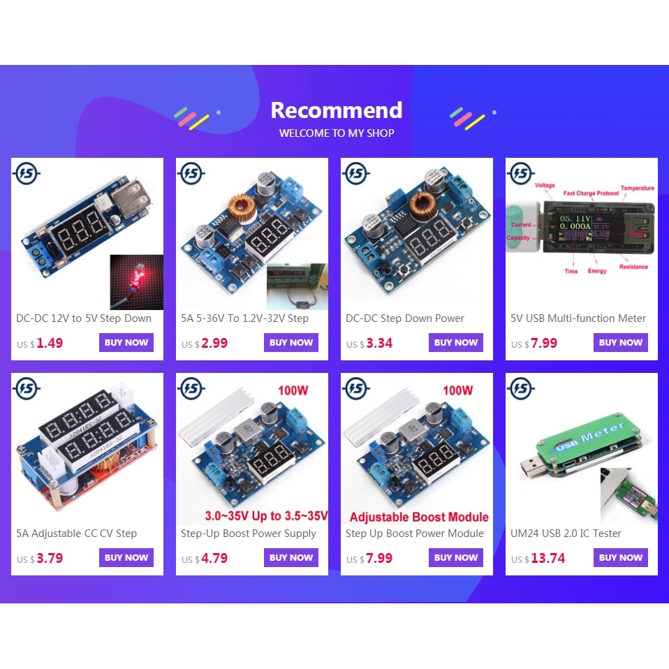 DC DC Voltage Boost Buck Converter Power Module 4.8-30V Solar Charger Charging Controller Adjustable Step-Up and Down Automatic