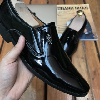 Giày lười nam công sở da bóng 001